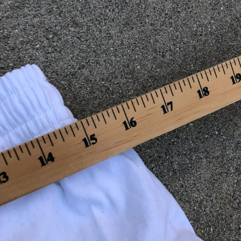 Vintage Y2K HANG TEN Shorts LARGE Men's Long White Black Elastic Waist​